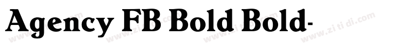 Agency FB Bold Bold字体转换